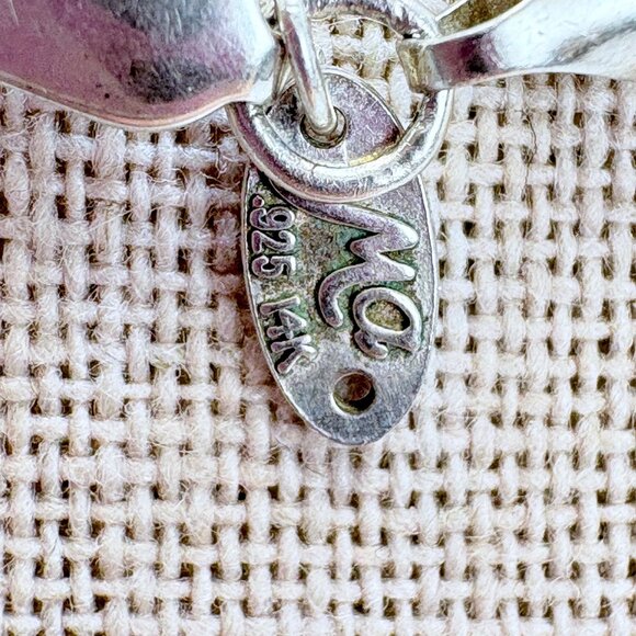 VTG Sterling Silver 925 Leopard Jasper Bezel Set Pendant Necklace 24" Length - Picture 11 of 15